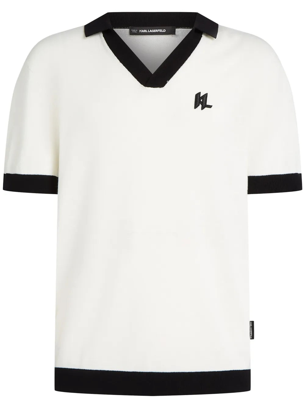 Karl Lagerfeld Men Contrasting-Trim Polo Shirt