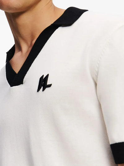 Karl Lagerfeld Men Contrasting-Trim Polo Shirt