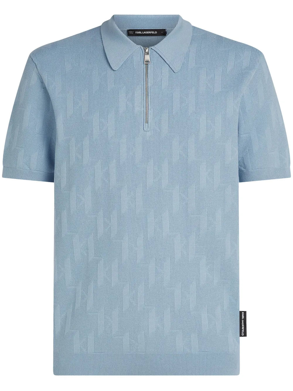 Karl Lagerfeld Monogram Short-Sleeve Polo Shirt